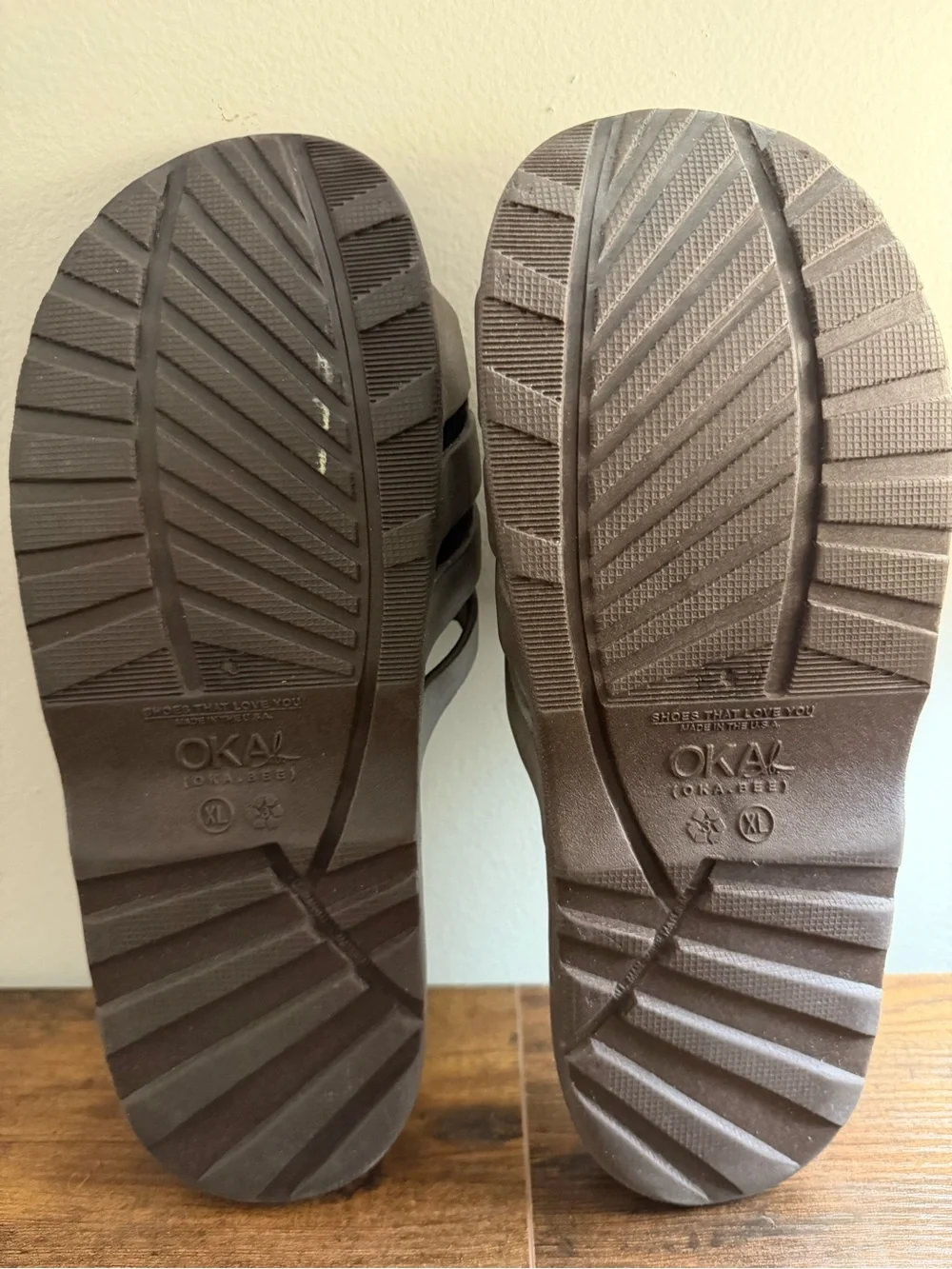 OKA b. Chocolate Brown Slide Sandals for Women